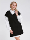 Romashka - Интернет-магазин женской одежды |  Жилет "Висконсин"  с V-образным вырезом ROMASHKA черный, Цвет: Черный, Размер одежды: One Size