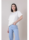 Romashka - Інтернет магазин жіночого одягу | Футболка "Мічіган" вільного фасону ROMASHKA молочна, Колір: Білий, Розмір одягу: S|M