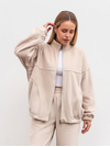 Romashka - Интернет-магазин женской одежды |  Удлиненный флисовый бомбер "Норд" ROMASHKA Бежевый, Цвет: Бежевый, Размер одежды: S|M, num: 19779