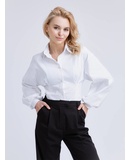 Romashka - Інтернет магазин жіночого одягу | Сорочка "Візалія" з рукавами-буфами ROMASHKA біла, Колір: Білий, Розмір одягу: M|L
