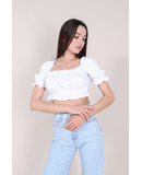 Romashka - Інтернет магазин жіночого одягу | Блуза "Гранада" з льону ROMASHKA біла, Колір: Білий, Розмір одягу: S|M