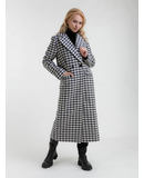 Romashka - Интернет-магазин женской одежды |  Пальто в клетку "Кейптаун" ROMASHKA серое, Цвет: Серый, Размер одежды: L