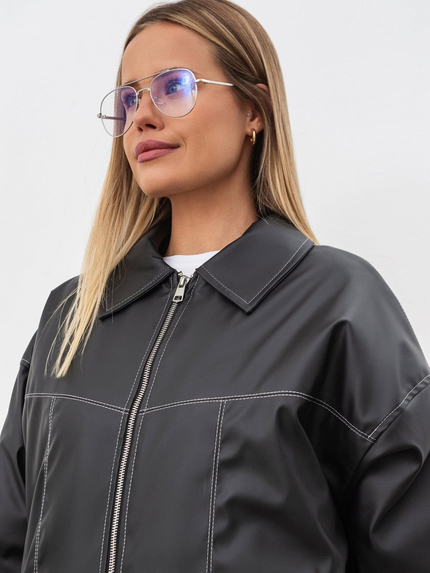 Romashka - Интернет-магазин женской одежды |  Бомбер "Роттердам" ROMASHKA Чорный, Цвет: Черный, Размер одежды: S|M, num: 18138
