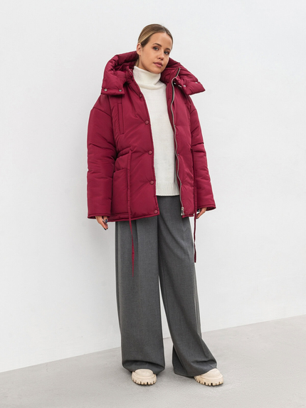Romashka - Интернет-магазин женской одежды |  Куртка «Мон» ROMASHKA Бордовый, Цвет: Бордовый, Размер одежды: S|M
