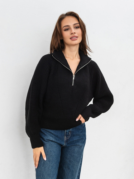Romashka - Интернет-магазин женской одежды |  Свитер «Юкон» ROMASHKA Черный
, Цвет: Черный, Размер одежды: One Size