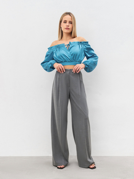 Romashka - Інтернет магазин жіночого одягу | Блуза "Монпельє" Romashka блакитна, Колір: Блакитний, Розмір одягу: S|M, num: 14053