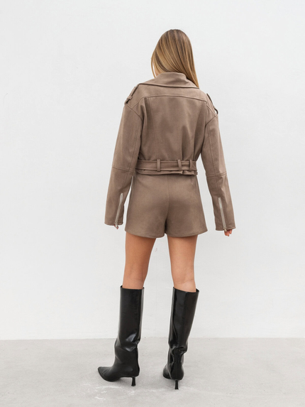 Romashka - Інтернет магазин жіночого одягу | Косуха «Алмело» вкорочена ROMASHKA Мокко, Колір: Коричневий, Розмір одягу: M|L
