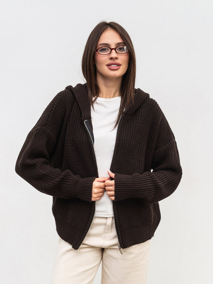 Женские свитера и гольфы цвет: коричневый ➤ купить в интернет