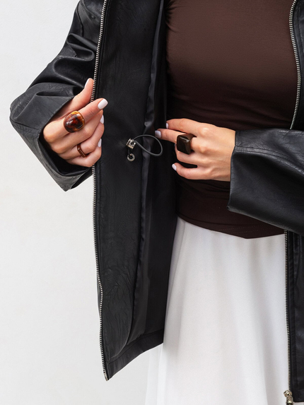 Romashka - Інтернет магазин жіночого одягу | Куртка на кулісці "Дістрікт" ROMASHKA Чорний, Колір: Чорний, Розмір одягу: XS|S