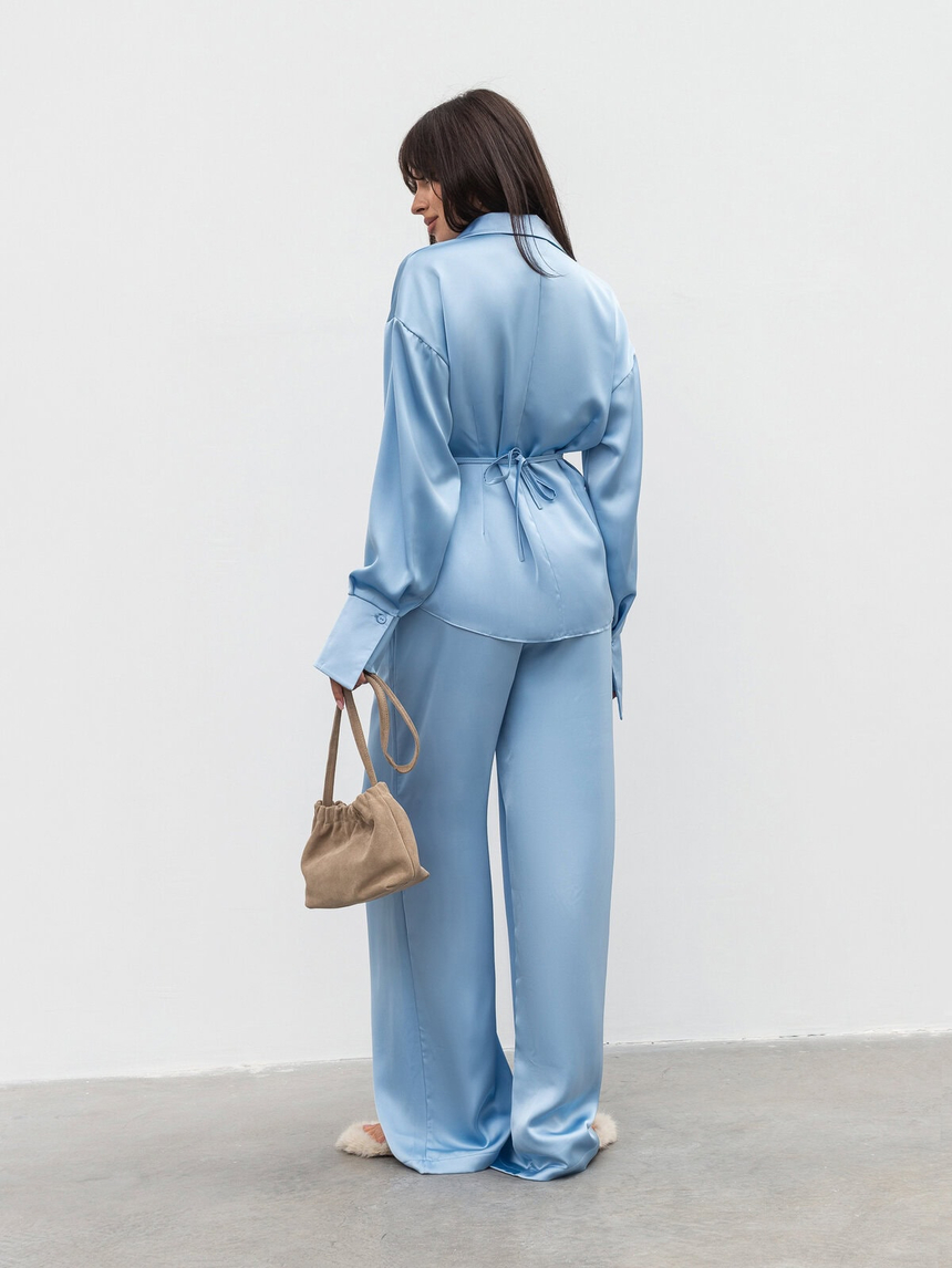 Romashka - Интернет-магазин женской одежды |  Рубашка "Моун" ROMASHKA Голубой, Цвет: Голубой, Размер одежды: S|M, num: 20216